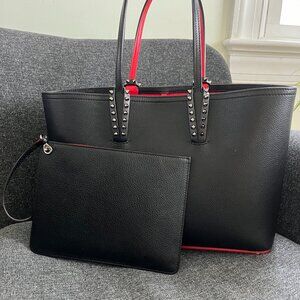 Christian Louboutin Cabata Small Tote (Black Leather) Gently Used